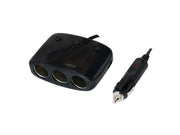 Cigar-forgrener m. 3 udtag + 2xUSB