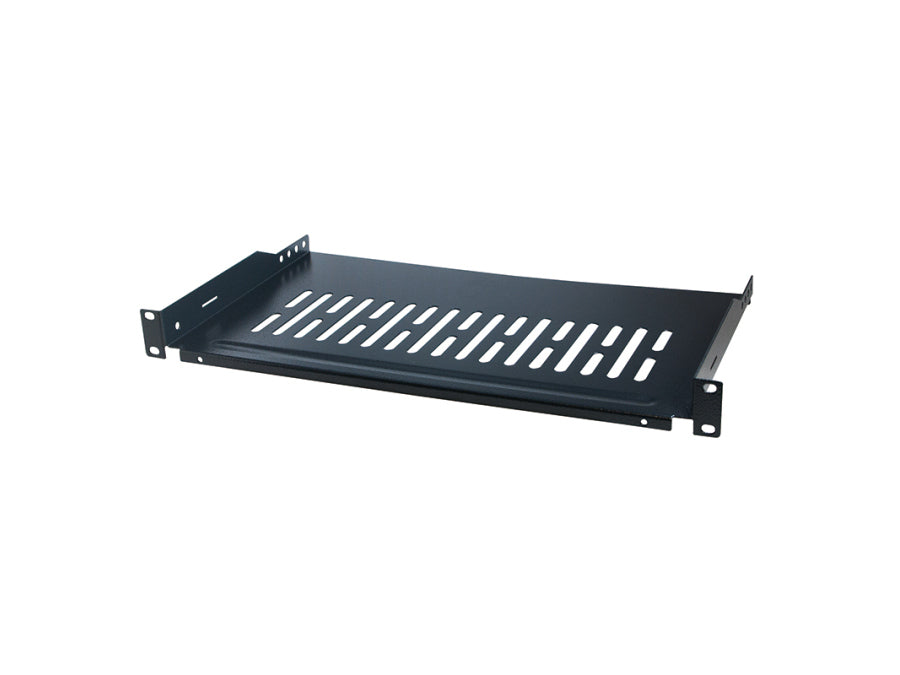 19" Hylde til rack skabe, D:250mm, Sort