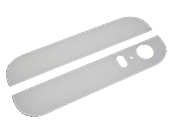 Top og bund glas bagcover til iPhone 5S - Hvid