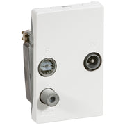 Multimedie udtag slutdåse 65Mhz TD272 - hvid