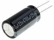 4700uF / 25V Lodret elektrolyt, Ø16x30mm (105°C)