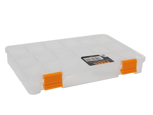 Småtingskuffert - Transparent, 15 faste rum