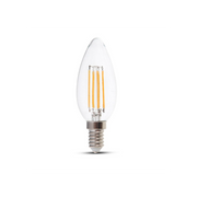 V-Tac 4W LED kertepære - Varm hvid, E14, 400lm, RA80