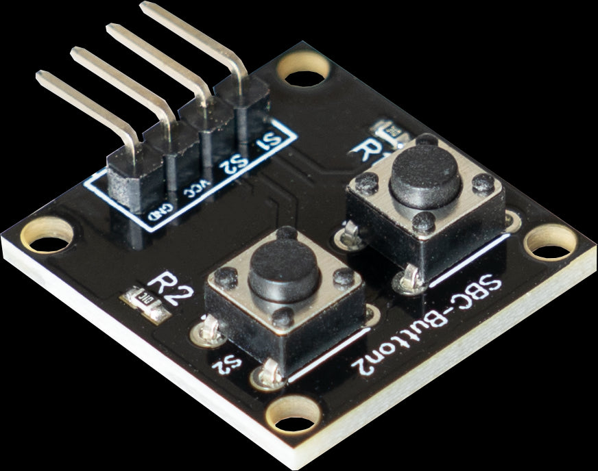 Trykknapsmodul - 2 knapper, 12V / 50mA