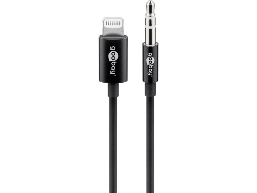Lydadapter - Apple Lightning han > 3,5mm st. JACK han (1m)