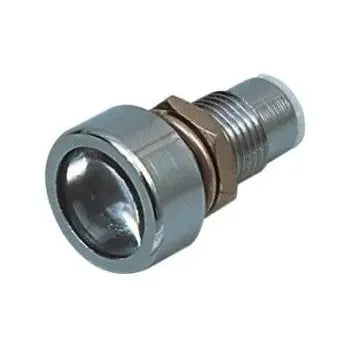 Monteringsholder til 5mm LED - Krom, Glaslinse (IP67)