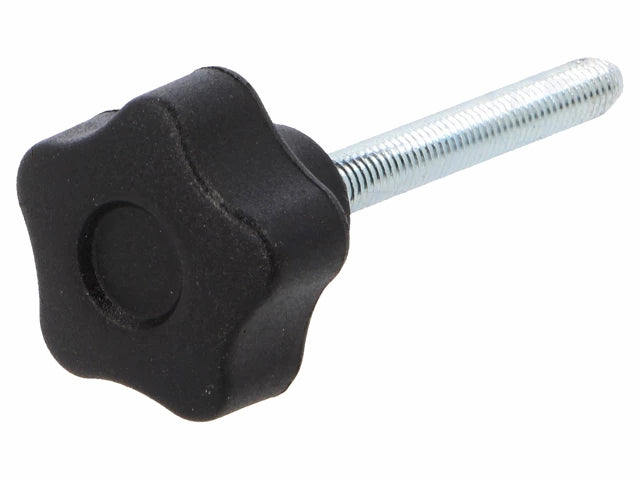 Fingerskrue - M5 x L40mm gevindaksel, Ø25mm greb (Sort)