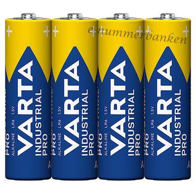 BATTERI ALKALINE AA LR06-4 FO INDUSTRIAL