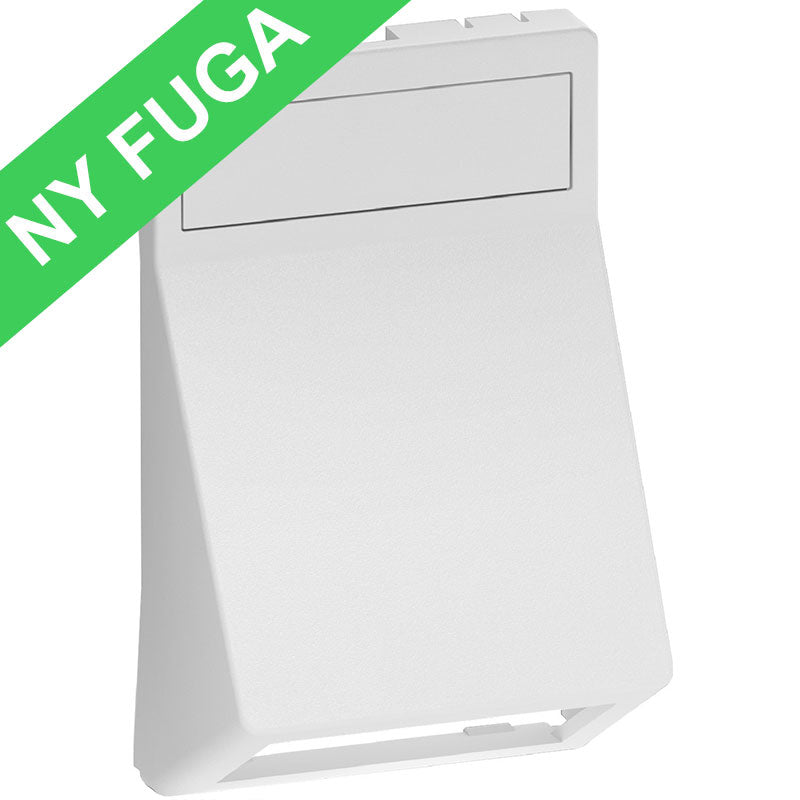 Fuga afdækning til 2xActassi RJ45 skrå 1½m hvid