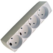 EDB stikdåse 4-vejs med jord hvid