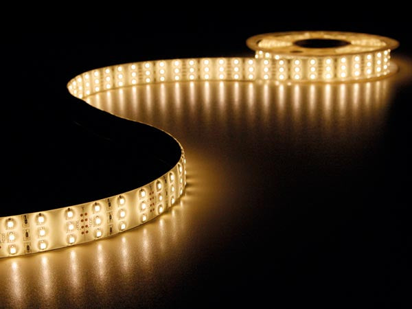 Stænktæt LED strip (IP61) - 12V Varm Hvid, 3rk. (metervare)