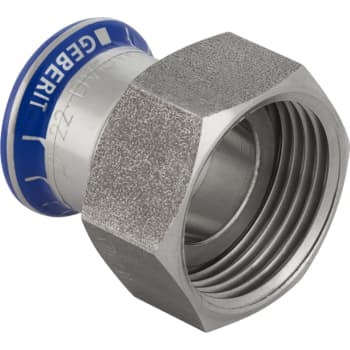 15mm x 3/4" forskruning m. omløber muf/muf Mapress RF/kromnikkel