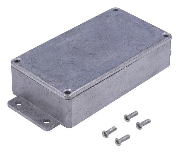 Aluminiumskabinet m. flanger, 114x64x30mm (IP66)