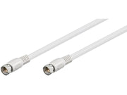 Antennekabel - F han til F han, RG59 CSS, Hvid (7,5m)