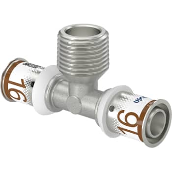 Uponor S-Press tee reduceret m/nippel 16-R1/2"MT-16
