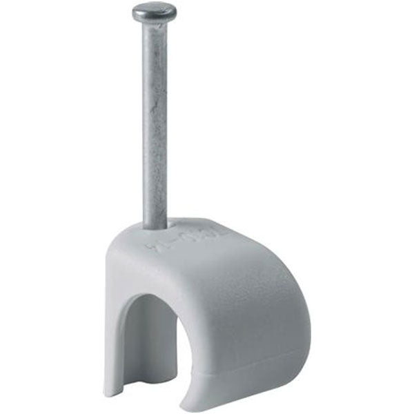 Kabelclips til 14-19mm kabel 35mm søm grå - 100 stk.