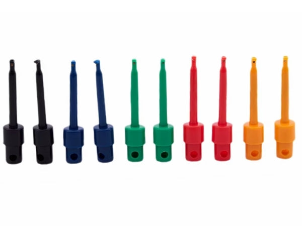 Clip-on prøveklemmesæt - 57mm (10 stk.)