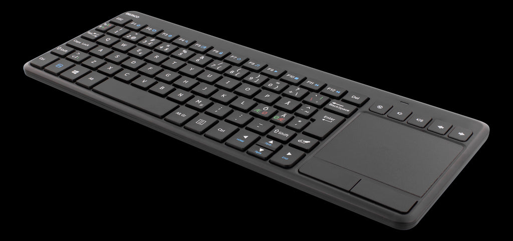 Trådløs mini-tastatur m. touchpad - Nordic (med ÆØÅ)