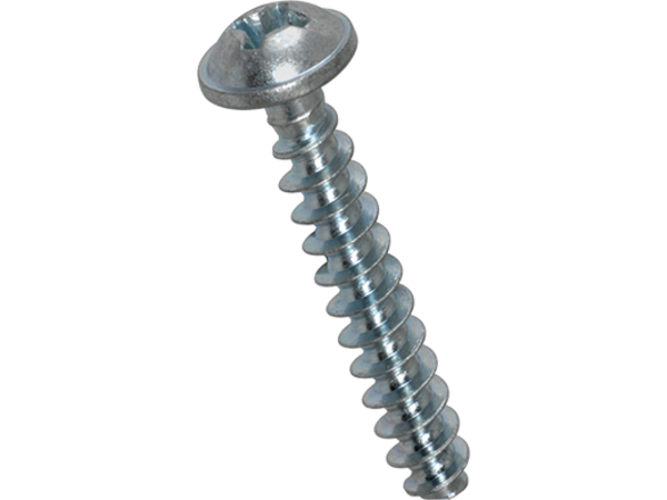 Skrue til plast, fladrund - 3,5 x 10mm, PH1 (50 stk.)