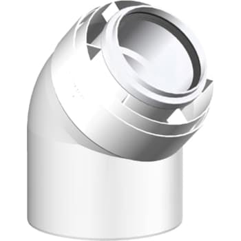 80/125mm Metalbestos ConneXt vinkelstykke 45° PP/Alu 2 stk.