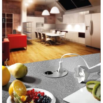 TWIST STIKKONTAKT 2 X SCHUKO STÅL