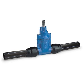 AVK 32 mm servisventil med PE-ändar, segjärn, PN16