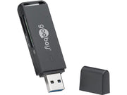 USB 3.0 kortlæser - USB-A til SD + microSD, Sort