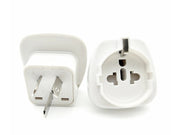 Rejseadapter - EURO (DK) hun til Australien/Kina han, Hvid