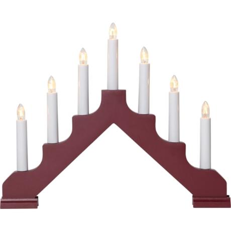 Lysestage 7-armet ADA-7 rød