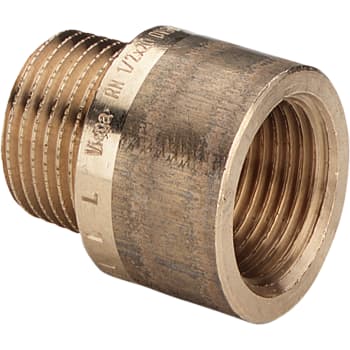 3/8" x 50 mm Rødgods Silicium Bronze gevindfittings forlænger