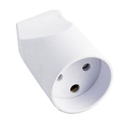 Forlænger rund m/jord hvid 250V 16A IP20