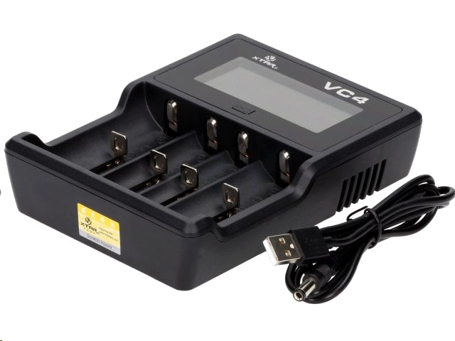 Multifuntions lader - LiION, NiMH, 1A, 4 celler