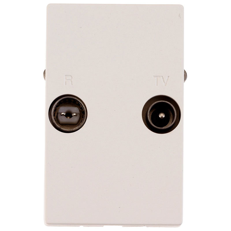 TD260E Antenneudtag TV og Radio slutdåse - hvid