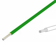 Silikoneledning - 0,75mm² trådet, 180°C Grøn (metervare)