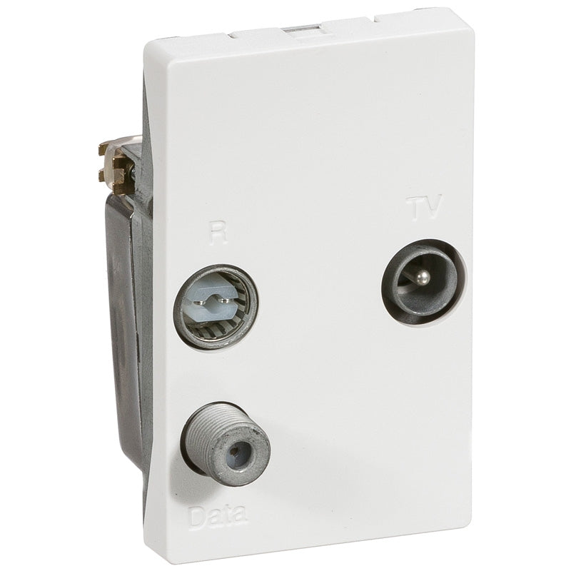 Multimedie udtag slutdåse 65Mhz TD272 - hvid