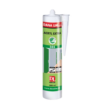Acrylfugemasse Acryl Extra 505, hvid, 290 ml.