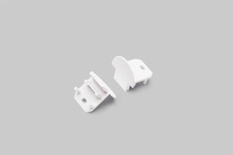 DIOFLEX Endestykke hvid m/udg f/DEEP10 2 stk.