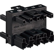 Afgreningsblok 3-vejs 1Xstik /3XHUN5P sort