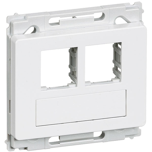 Opus 66 Dataudtag Lige For 2XRJ45 Hvid