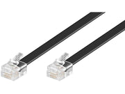 Telefonledning - 2 x RJ12(6P6C) han, Sort (10m)