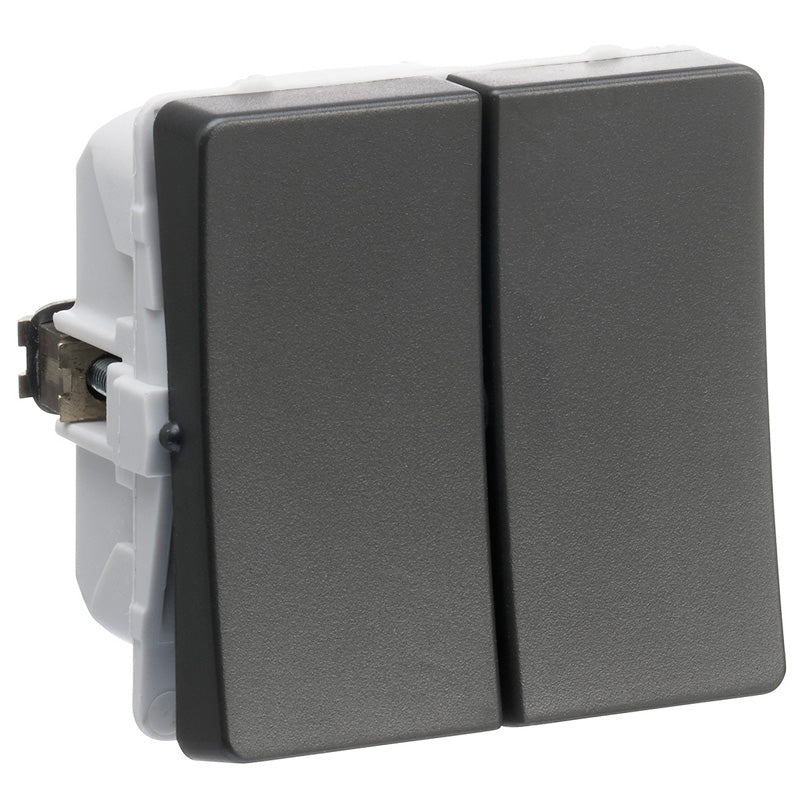 LK FUGA® afbryder krone 16A, koksgrå