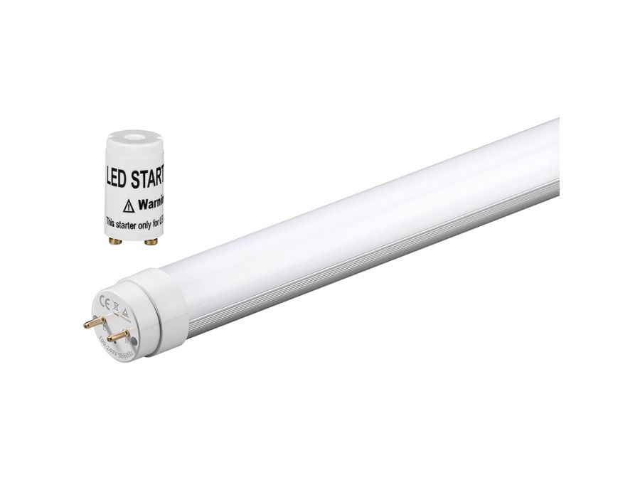 LED lysrør - 11W, 60cm T8/G13, Varm hvid (3000K)