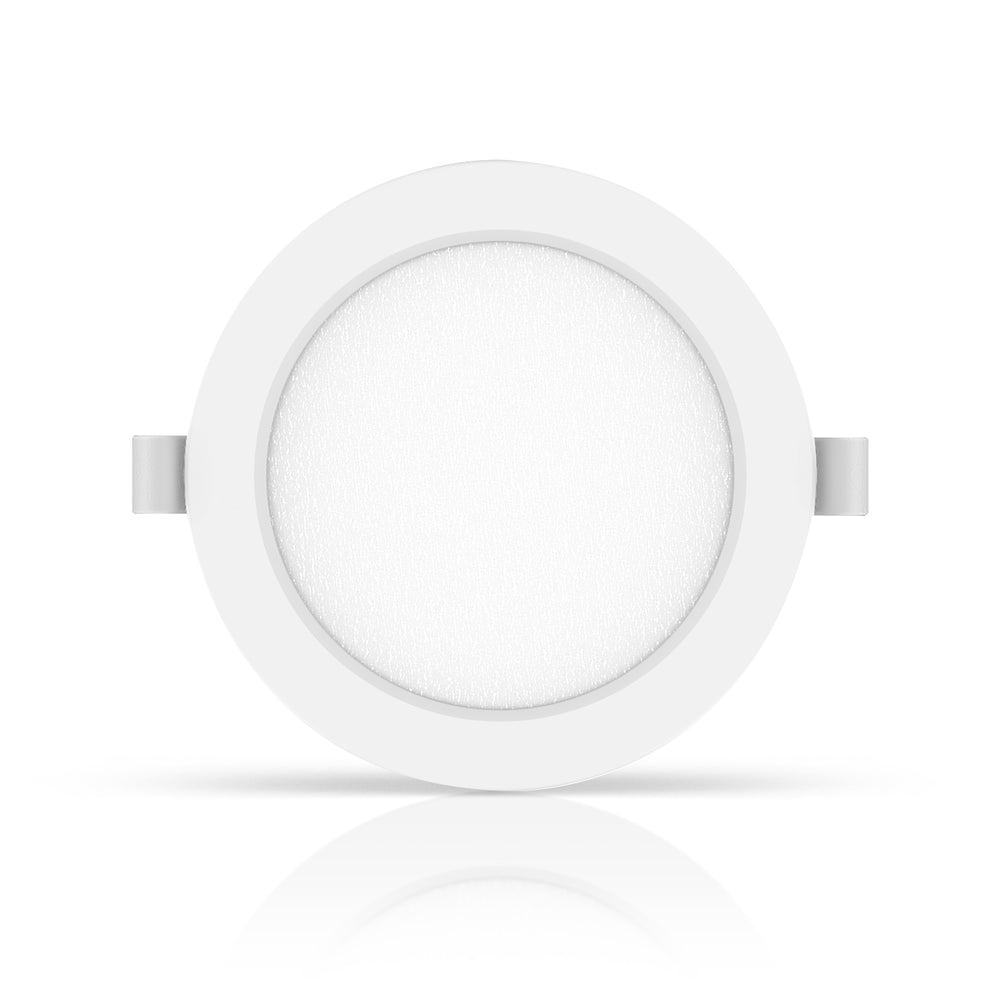 LED E6 Bagbelyst Indbygningsspot, 12W, 4000K, Ø145-155mm, Rund - Til Indbygning