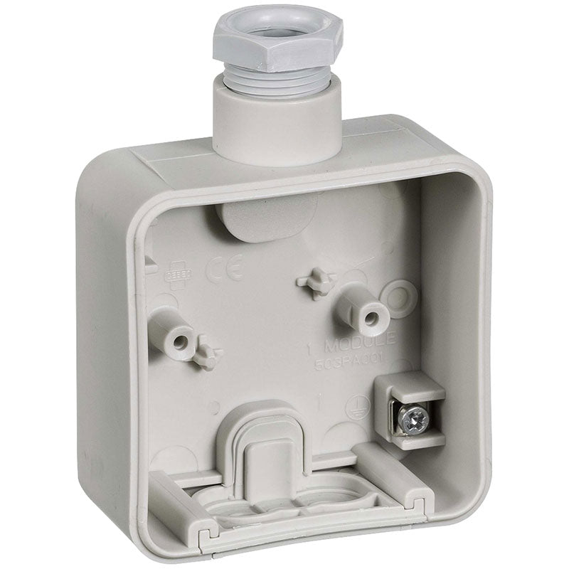 Opus 74 underlag 1 modul med 1xM20 forskruning - lysegrå