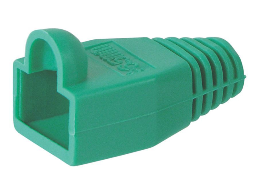 Blød hætte til RJ45 modularstik - 6,5mm, Grøn (1 stk.)