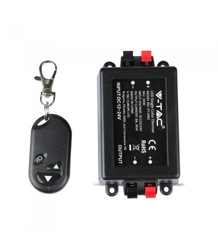 Trådløs dæmper med fjernbetjening - RF trådløs, memory funktion, 12V/24V (96W / 192W)