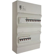 Færdigmonteret gruppetavle - HPFI - 2x16A 3P+N, 3x13A 1P+N -Grå