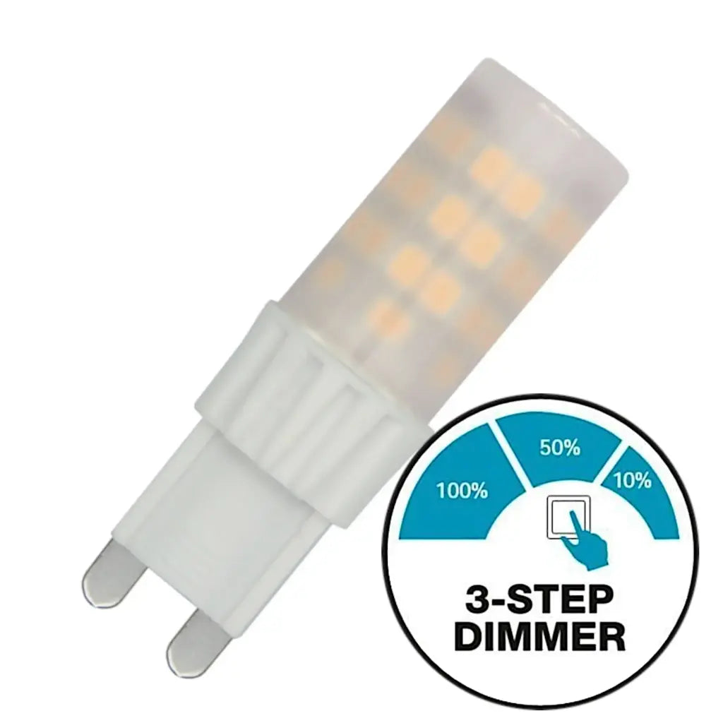 Diolux 4W G9 3-trinsdæmpbar LED pære 2700K