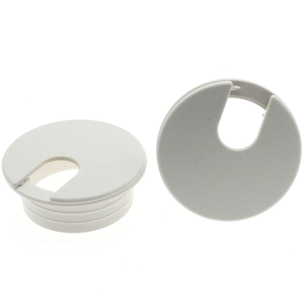 Bord-kabelgennemføringsflange - Grå plast, Ø35mm (2-delt)