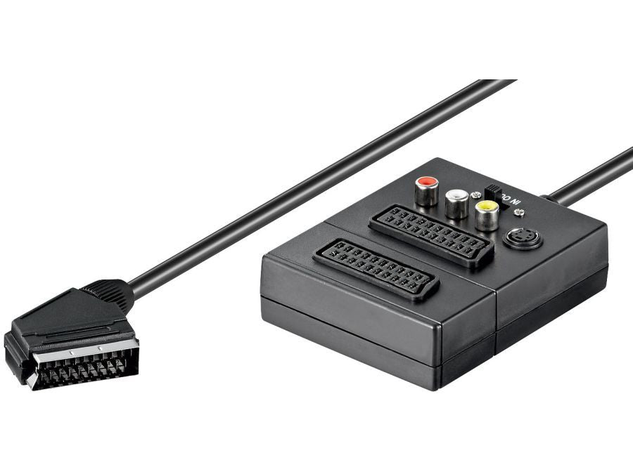 Scartbox - SCART han > 2 x SCART hun + 3xRCA + SVHS (0,5m)